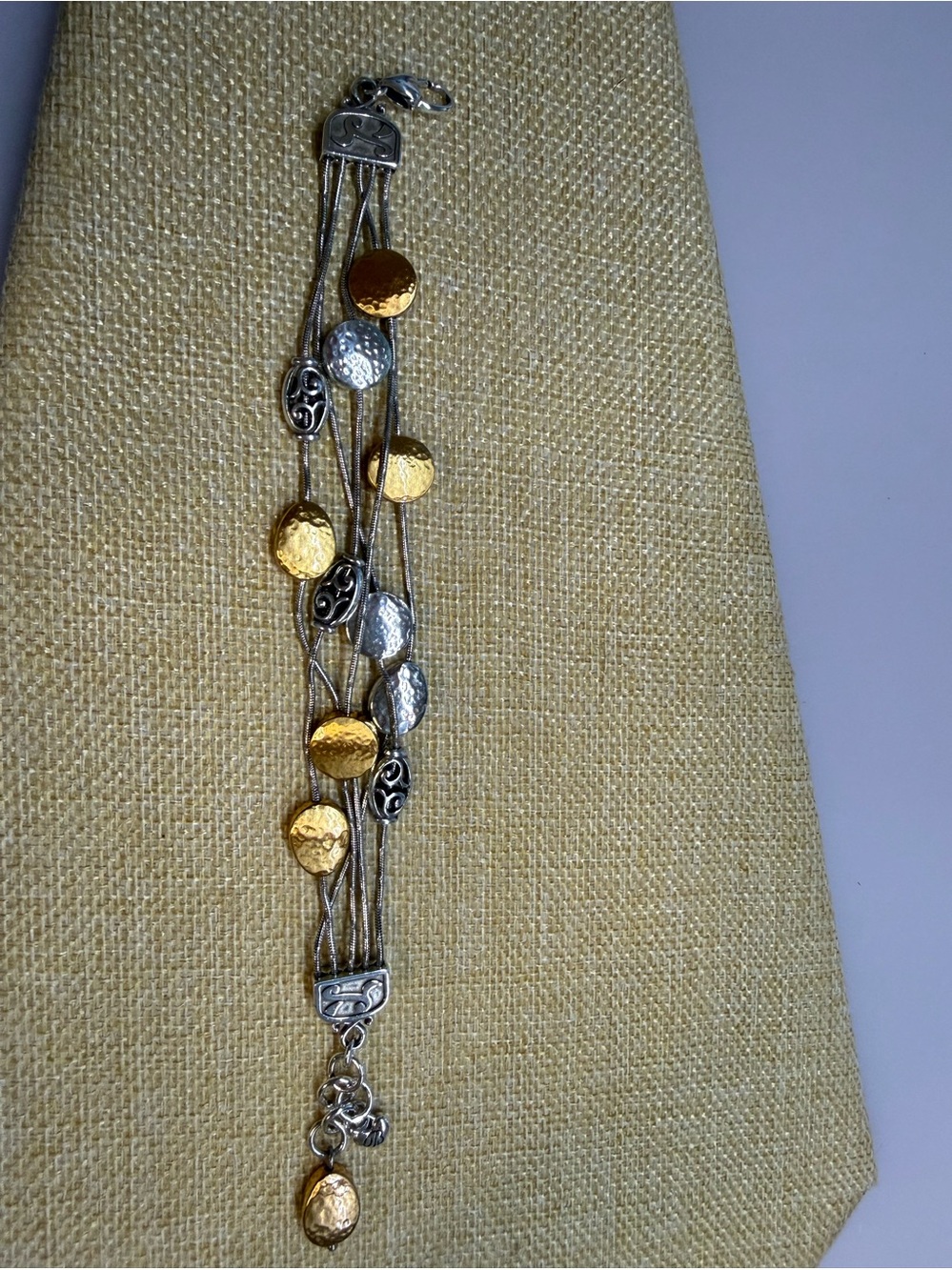 Brighton Gold & Silver Multi-Disc Layered Bracelet - Women Jewelry